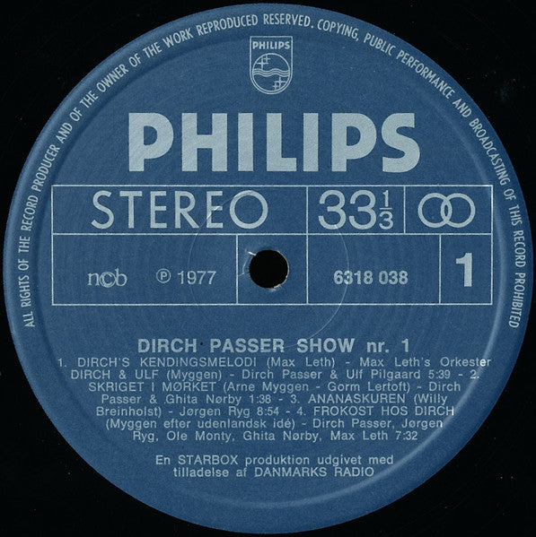 Dirch Passer : Dirch Passer Show 1 (LP)