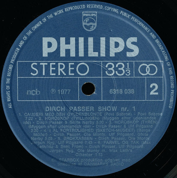 Dirch Passer : Dirch Passer Show 1 (LP)
