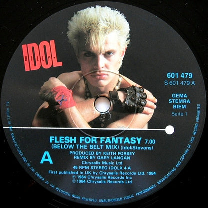 Billy Idol : Flesh For Fantasy (Below The Belt Mix) (12", Maxi)