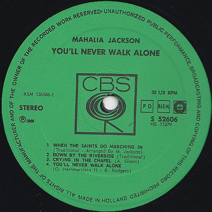 Mahalia Jackson : You'll Never Walk Alone (LP, Comp)