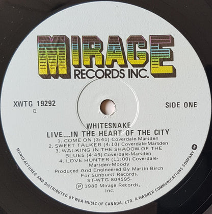 Whitesnake : Live... In The Heart Of The City (LP, Album)