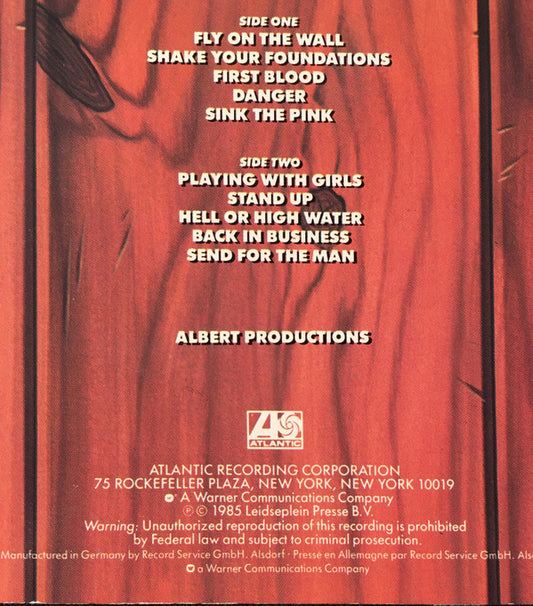 AC/DC : Fly On The Wall (LP, Album, RE, Red)