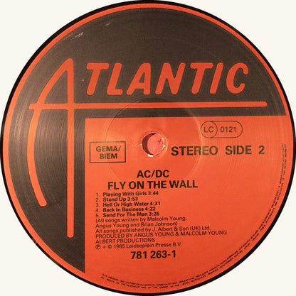 AC/DC : Fly On The Wall (LP, Album, RE, Red)