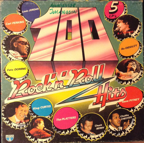 Various : 100 Rock 'N Roll Hits (5xLP, Comp + Box)