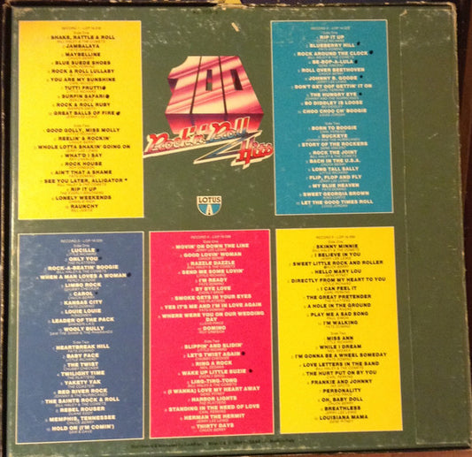 Various : 100 Rock 'N Roll Hits (5xLP, Comp + Box)