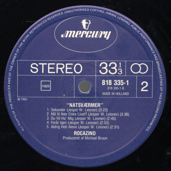 Rocazino : Natsværmer (LP, Album)