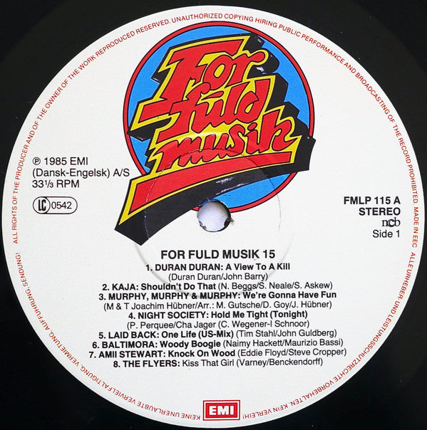 Various : For Fuld Musik 15 (LP, Comp)