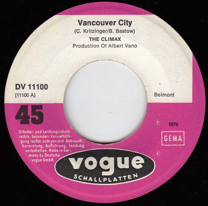 Climax (14) : Vancouver City / You... I (7")