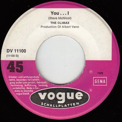Climax (14) : Vancouver City / You... I (7")