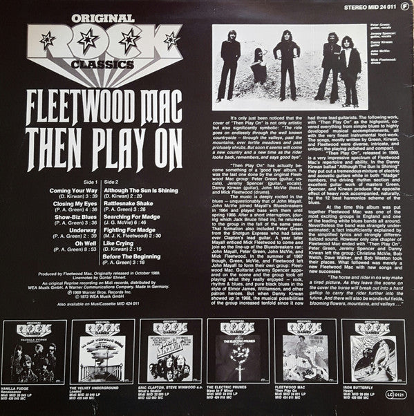 Fleetwood Mac : Then Play On (LP, Album, RE)