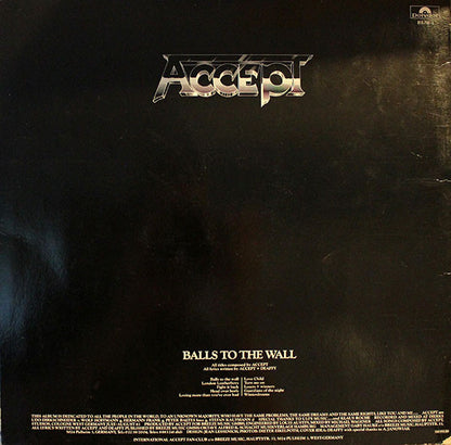 Accept : Balls To The Wall (LP, Album, Gat)