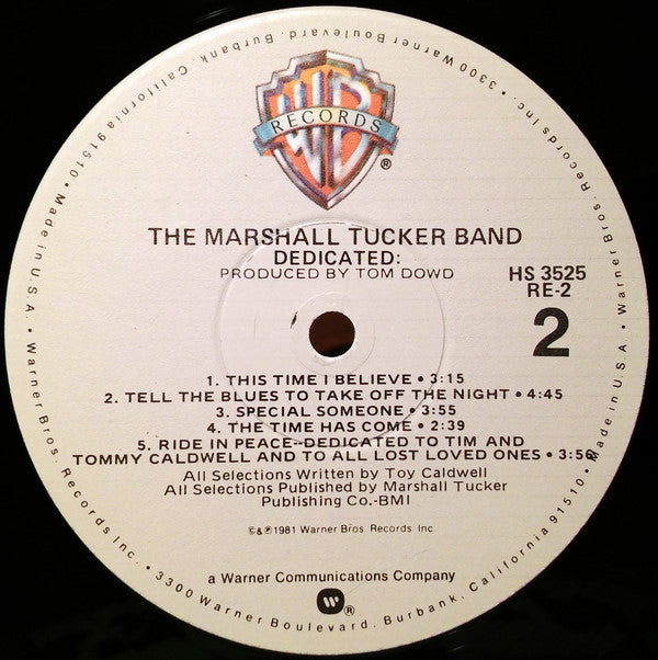 The Marshall Tucker Band : Dedicated (LP, Album, Win)
