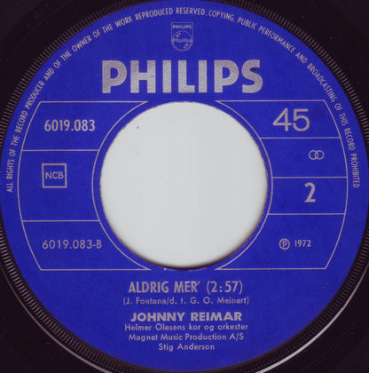 Johnny Reimar : Sikke'n Fest / Aldrig Mer' (7", Single)