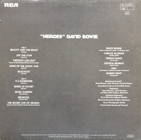 David Bowie : "Heroes" (LP, Album)