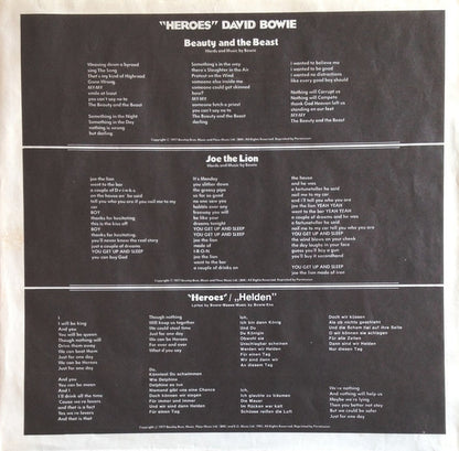 David Bowie : "Heroes" (LP, Album)