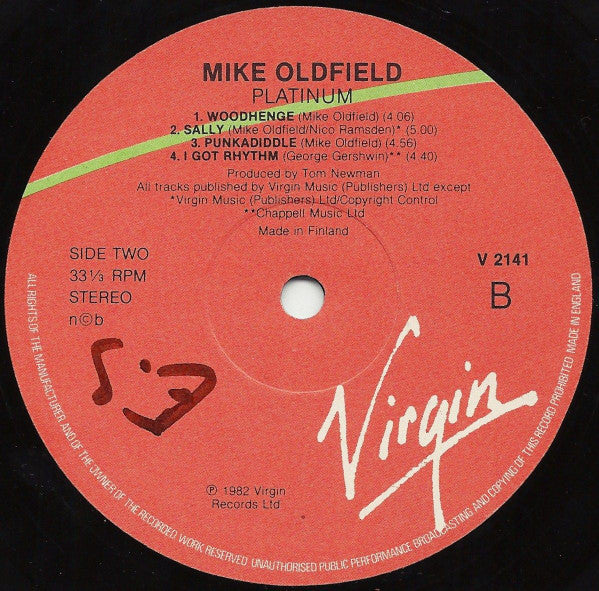Mike Oldfield : Platinum (LP, Album, RE)