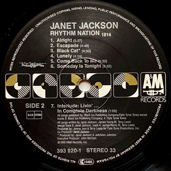 Janet Jackson : Rhythm Nation 1814 (LP, Album, PDO)