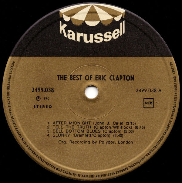 Eric Clapton : The Best Of Eric Clapton (LP, Comp, RE)