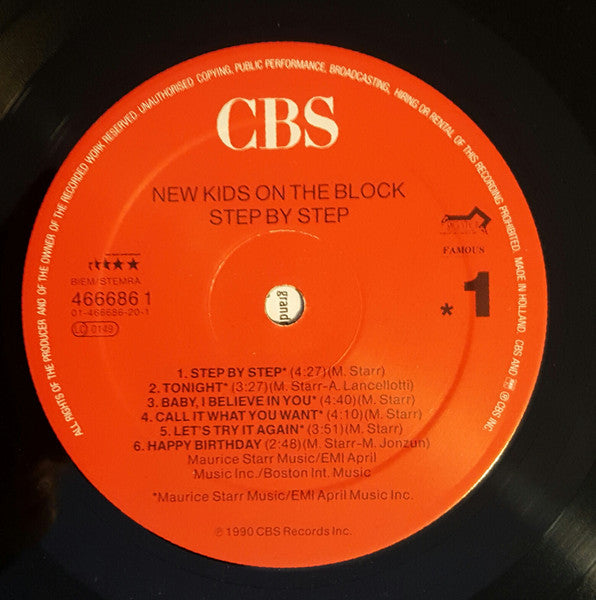New Kids On The Block : Step By Step (LP, Album)