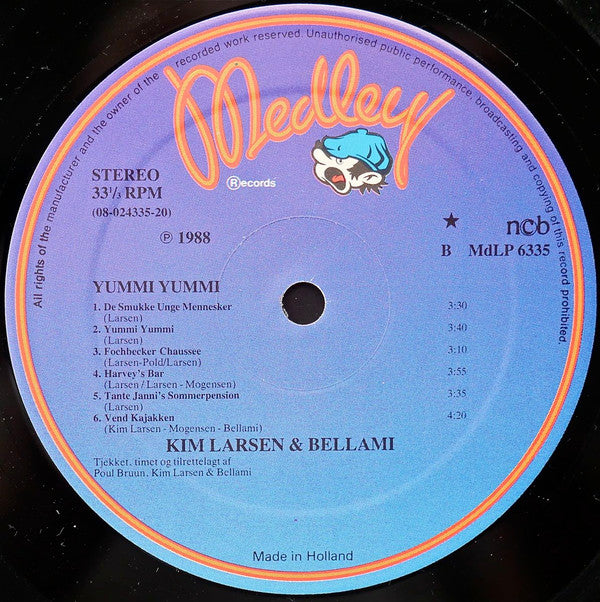 Kim Larsen Og Bellami* : Yummi Yummi (LP, Album)