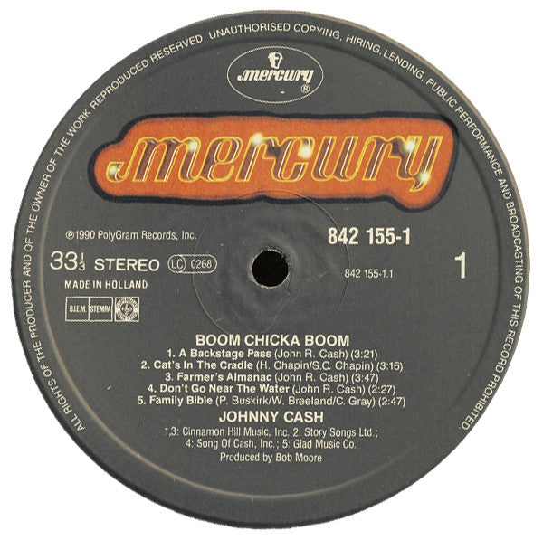 Johnny Cash : Boom Chicka Boom (LP, Album)