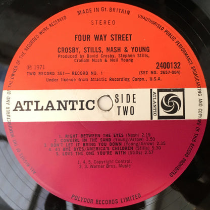 Crosby, Stills, Nash & Young : 4 Way Street (2xLP, Album, M/Print, Gat)