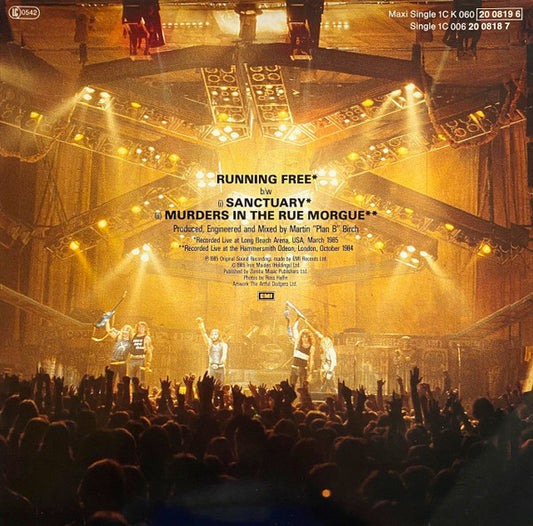 Iron Maiden : Running Free (12", Maxi)