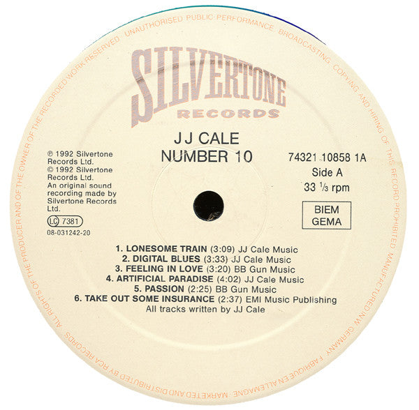 J.J. Cale : Number 10 (LP, Album)