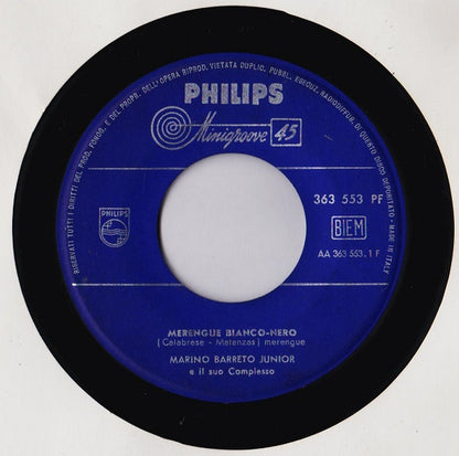 Marino Barreto Junior E Il Suo Complesso : Merengue Bianco-Nero (7")