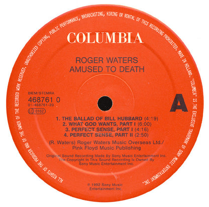 Roger Waters : Amused To Death (2xLP, Album)