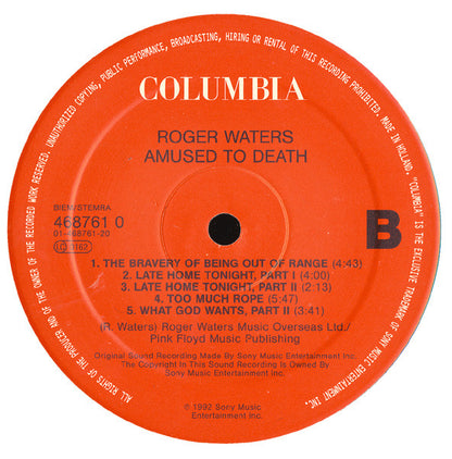 Roger Waters : Amused To Death (2xLP, Album)