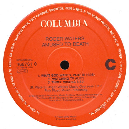 Roger Waters : Amused To Death (2xLP, Album)