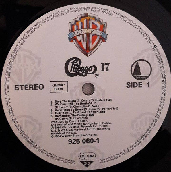 Chicago (2) : Chicago 17 (LP, Album)