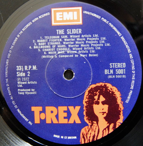 T. Rex : The Slider (LP, Album)