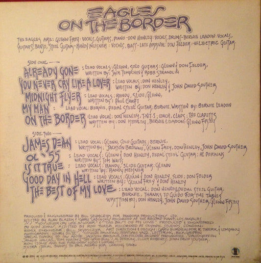 Eagles : On The Border (LP, Album, RP, SP-)