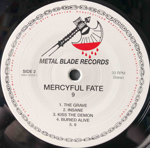 Mercyful Fate : 9 (LP, Album, RE)