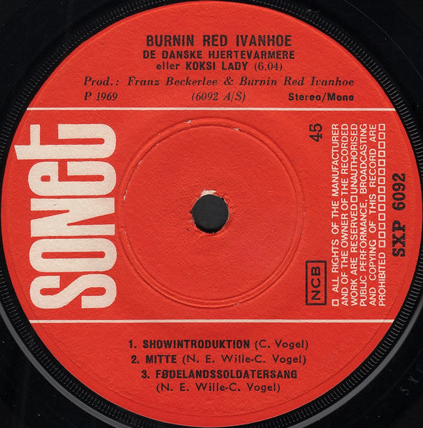 Burnin Red Ivanhoe : De Danske Hjertevarmere Eller Koksi-Lady (7", EP)