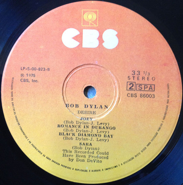 Bob Dylan : Desire (LP, Album)
