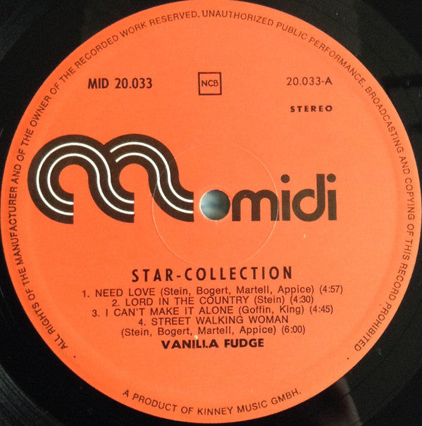 Vanilla Fudge : Star-Collection (LP, Comp)
