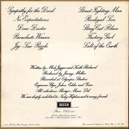 The Rolling Stones : Beggars Banquet (LP, Album, RP, Gat)