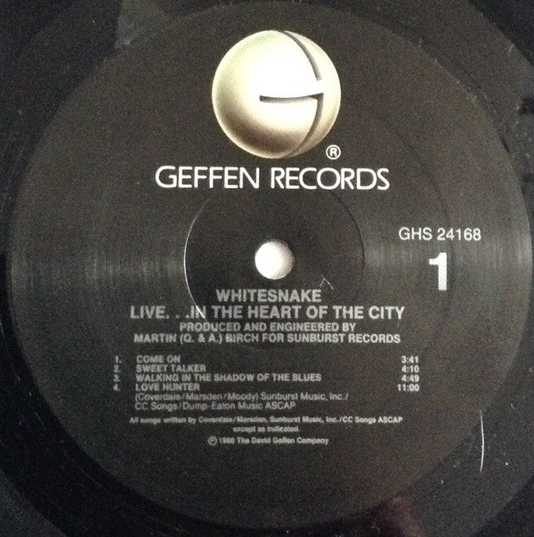 Whitesnake : Live... In The Heart Of The City (LP, Album, RE)