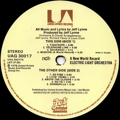Electric Light Orchestra : A New World Record (LP, Album, Emb)