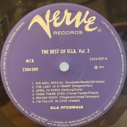 Ella Fitzgerald : The Best Of Ella Fitzgerald Vol. 2 (LP, Comp)