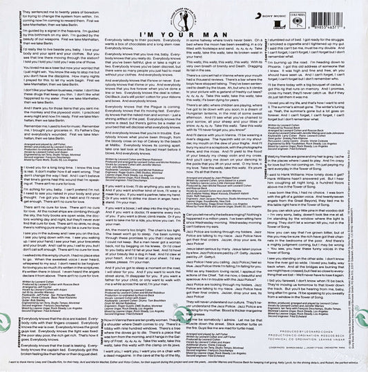 Leonard Cohen : I'm Your Man (LP, Album, RE, RM, RP, 180)
