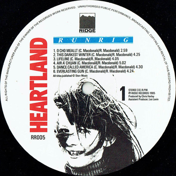 Runrig : Heartland (LP, Album)