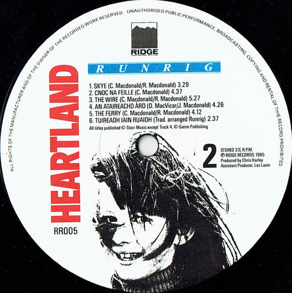Runrig : Heartland (LP, Album)