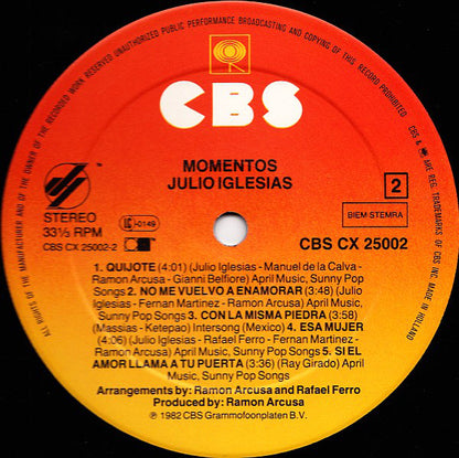 Julio Iglesias : Momentos (LP, Album, Gat)