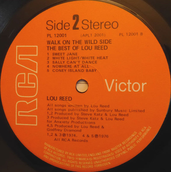 Lou Reed : Walk On The Wild Side - The Best Of Lou Reed (LP, Comp, Ora)