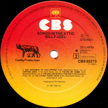 Billy Joel : Songs In The Attic (LP, Album, Gat)