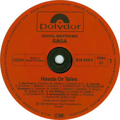 Saga (3) : Heads Or Tales (LP, Album, Bla)